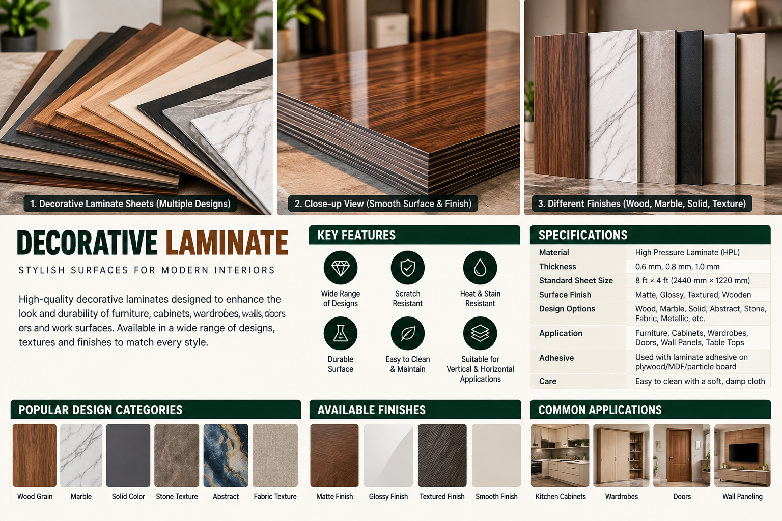 Premium Decorative Laminate Sheet