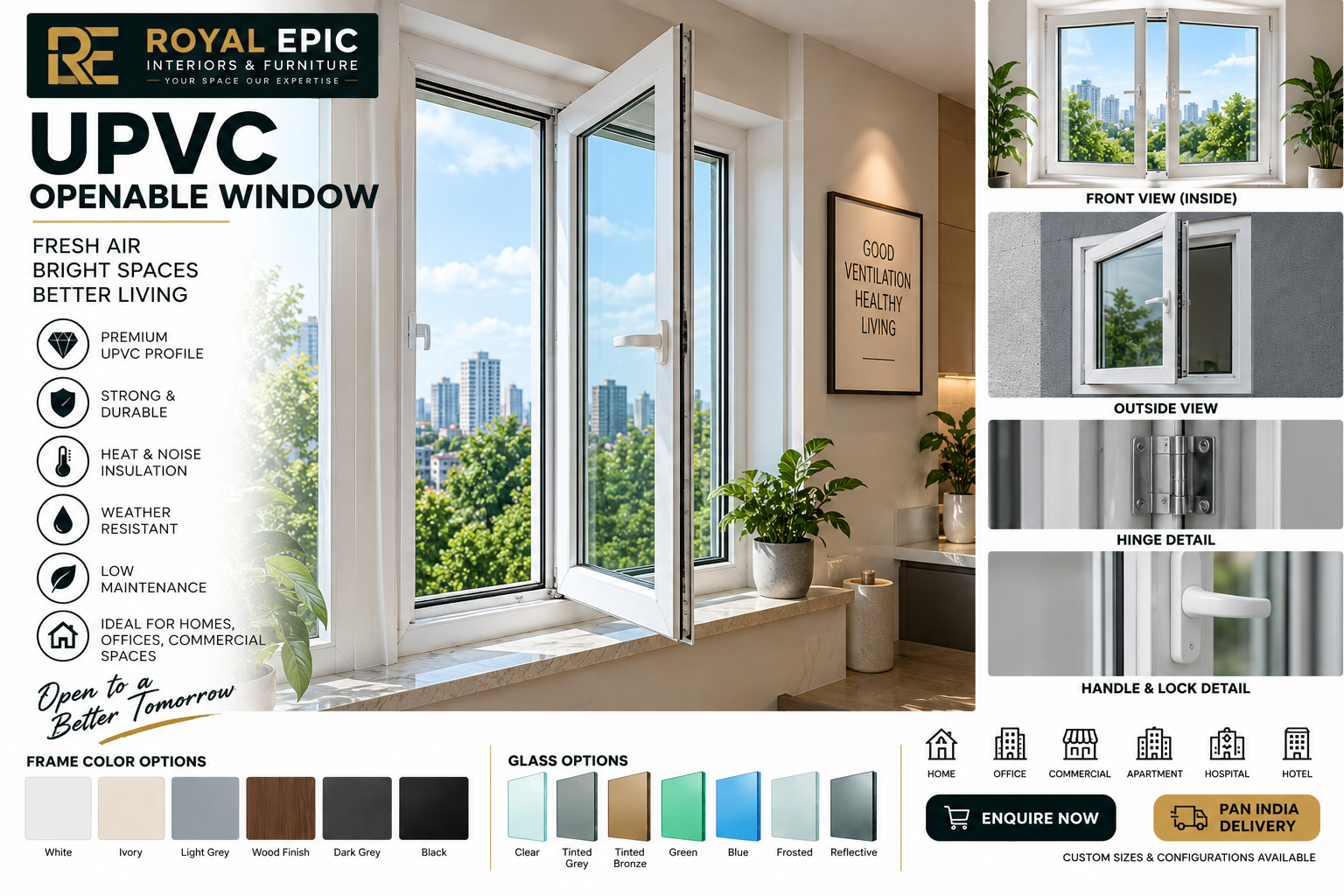 Premium UPVC Openable Window