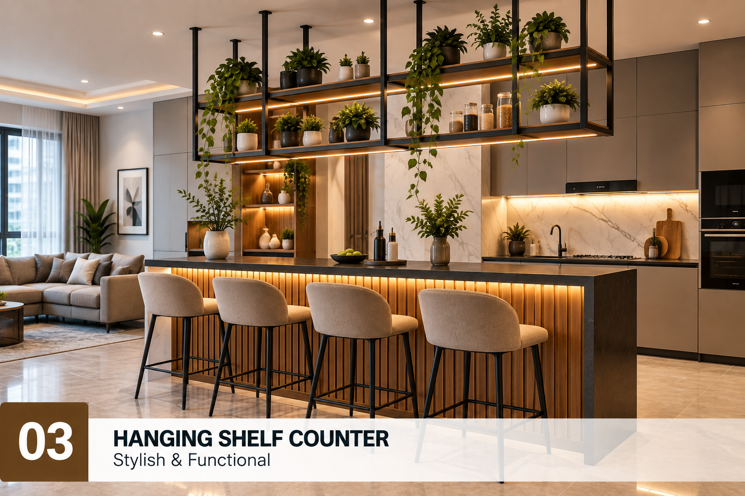 Hanging Shelf Kitchen Counter