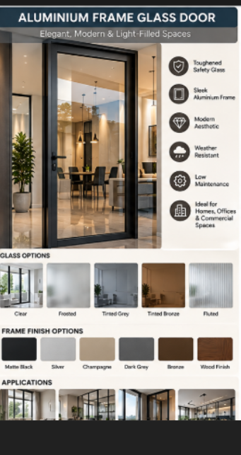 Premium Aluminium Frame Glass Door