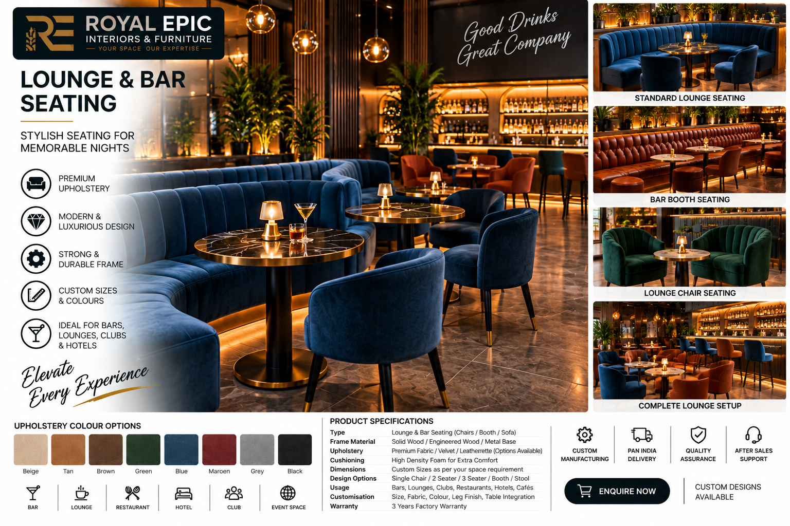 Premium Lounge & Bar Seating