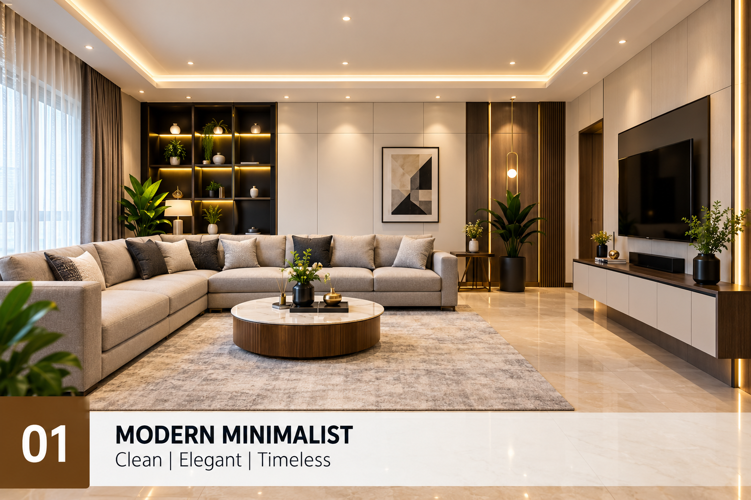 Modern Minimalist Living Room Interior